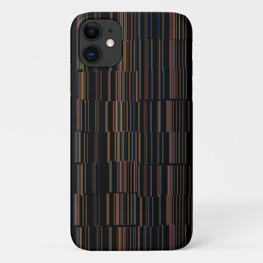 暗数々の色のユニークストライプ Case-Mate iPhoneケース (裏面)