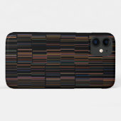 暗数々の色のユニークストライプ Case-Mate iPhoneケース (裏面(横))