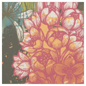 暗数々の色アフリカ抽象芸術花柄 ファブリック (クローズアップ)