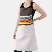 暗数々の色ヴィンテージスタイルストライプ エプロン (インサイチュ)