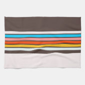 暗数々の色ヴィンテージスタイルストライプ キッチンタオル (横)
