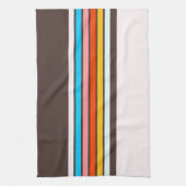 暗数々の色ヴィンテージスタイルストライプ キッチンタオル (縦)