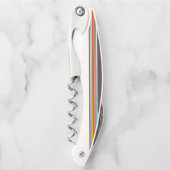 暗数々の色ヴィンテージスタイルストライプ ソムリエナイフ (正面)