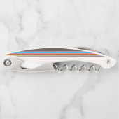 暗数々の色ヴィンテージスタイルストライプ ソムリエナイフ (正面)