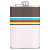暗数々の色ヴィンテージスタイルストライプ フラスク (正面)