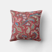 暗数々の赤装飾用クッションの色フローラ クッション (裏面)