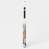 暗最高の色の文字と彼氏の写真 iPhoneケース (左側)