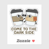 暗来い側のコーヒおもしろいー茶パン シール (シート)