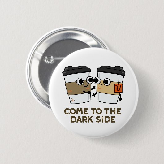 暗来い側のコーヒおもしろいー茶パン 缶バッジ (正面&裏面)