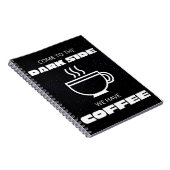 暗来面に、コーヒーを飲む ノートブック (右側)