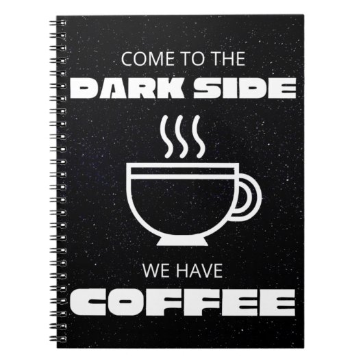 暗来面に、コーヒーを飲む ノートブック (正面)