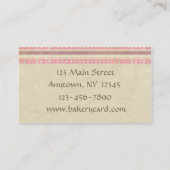 暗灰色のピンクはベーカリーを固めます 名刺 (裏面)