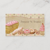 暗灰色のピンクはベーカリーを固めます 名刺 (正面)