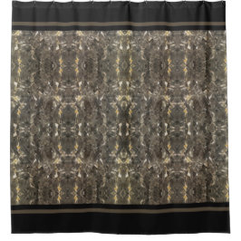 暗灰色の大理石のストライプ シャワーカーテン