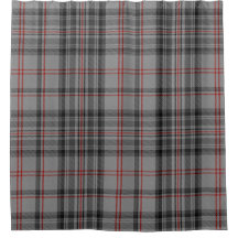 暗灰色の灰色の赤く黒く大きいタータンチェック格子縞の点検