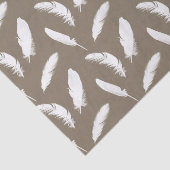 暗灰色の白い羽のプリント 薄葉紙 (詳細)