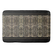 暗灰色の黒い大理石のストライプ バスマット (正面)