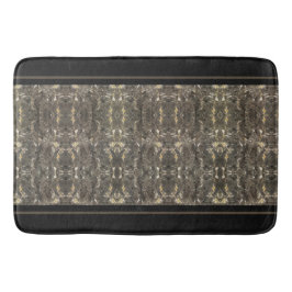 暗灰色の黒い大理石のストライプ バスマット