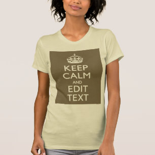 暗灰色は平静およびあなたの文字を容易に保ちます Tシャツ