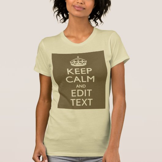 暗灰色は平静およびあなたの文字を容易に保ちます Tシャツ (正面)