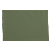 暗無地の緑のタイムレス 枕カバー (裏面-右)