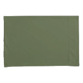 暗無地の緑のタイムレス 枕カバー (正面右)