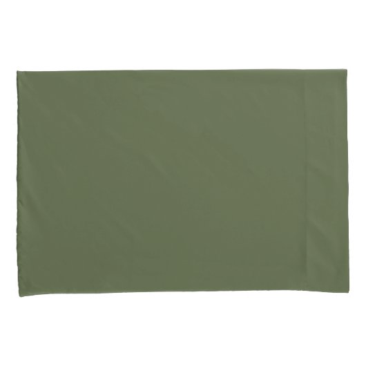 暗無地の緑のタイムレス 枕カバー (正面右)