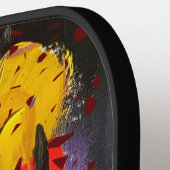 暗熱狂する色に見えるグラフィティポーラック ピックルボールラケット (左詳細)