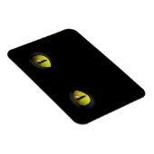 暗白熱［赤熱］光を放つい中の黒猫の目 マグネット (右側)