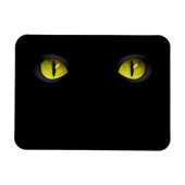 暗白熱［赤熱］光を放つい中の黒猫の目 マグネット (横)
