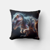 暗白熱［赤熱］光を放つい環境の恐竜 クッション (正面)