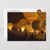 暗白熱［赤熱］光を放つい風船 ポストカード (正面/裏面)