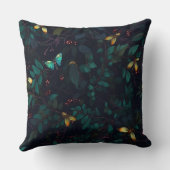 暗白熱［赤熱］光を放つ葉の昆虫 クッション (裏面)