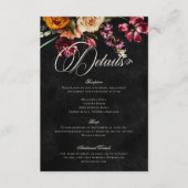 暗秋エレガントフローラ結婚詳細 エンクロージャーカード (正面)