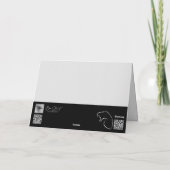 暗空白のエレガント色とムーディーブッシュブルックのフォトアート カード (裏面)