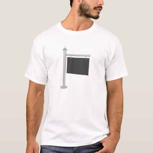 暗空白の灰色の看板 Tシャツ (正面)