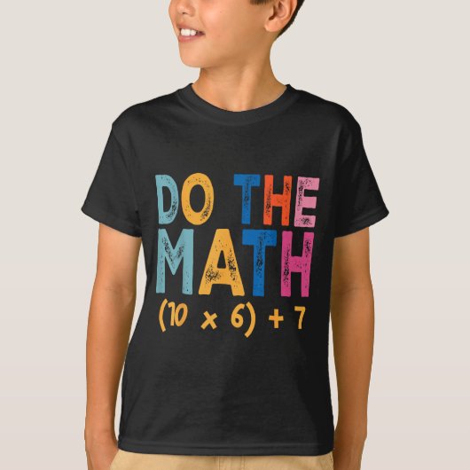 暗算してね 67 おもしろ 数学 教師 ギフト Tシャツ (正面)