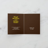 暗紅黄色結婚フローラの侵入症 ノートカード (内部)