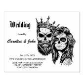 暗素晴らしいゴシッ結婚クのスカルとデザイン ラバースタンプ (インプリント)