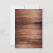 暗素朴いバーンドウッド写真ありがとうござ結婚う サンキューカード (裏面)
