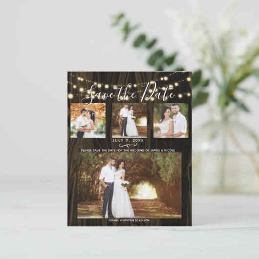 暗素朴い木材とライト4写真の保存日付 (スタンド正面)