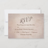 暗素朴い木材の国フローラ文字列ライト 出欠カード (裏面)