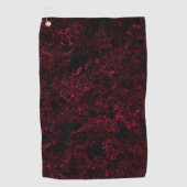 暗素朴い赤の背景にスポンジ状の赤 ゴルフタオル (正面)