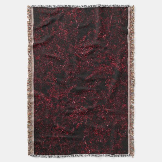 暗素朴い赤の背景にスポンジ状の赤 スローブランケット (正面縦)