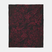 暗素朴い赤の背景にスポンジ状の赤 フリースブランケット (正面)