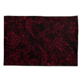 暗素朴い赤の背景にスポンジ状の赤 枕カバー (裏面-左)