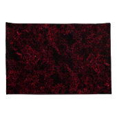 暗素朴い赤の背景にスポンジ状の赤 枕カバー (裏面-右)