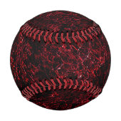 暗素朴い赤の背景にスポンジ状の赤 野球ボール (裏面)