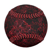 暗素朴い赤の背景にスポンジ状の赤 野球ボール (正面)