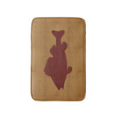 暗素朴い赤魚で日焼けする バスマット (正面縦)